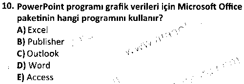 BIL1002 Temel Bilgi Teknolojileri 2 çıkmış sınav sorusu 2