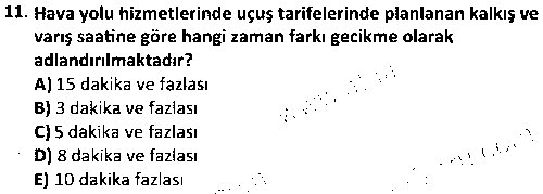 SHI2008 Havayolu Yönetimi çıkmış sınav sorusu 3