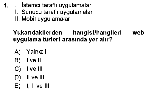 BIL206U Web Sunucu Programlama çıkmış sınav sorusu 1