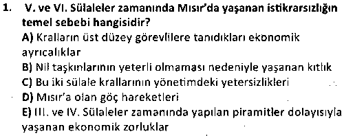 TAR1002 Eskiçağ Mezopotamya-Mısır Tarihi çıkmış sınav sorusu 1