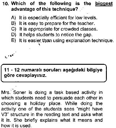 INO306U Dilbilgisi Öğretimi çıkmış sınav sorusu 2