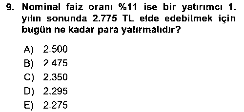 FIN401U FIN401U Finansal Yönetim çıkmış sınav sorusu 1