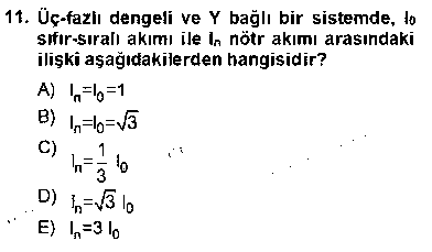 EID207U Güç Sistemleri Analizi çıkmış sınav sorusu 3