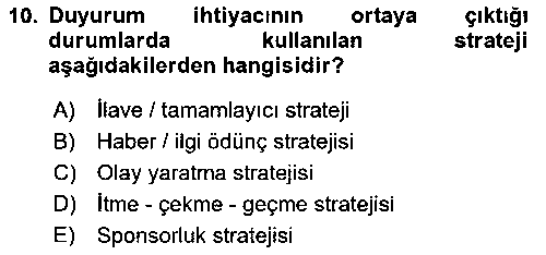 HIT208U Halkla İlişkilerde Güncel Kavramlar 2 çıkmış sınav sorusu 2