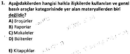 SOH2003 İletişim ve Halkla İlişkiler çıkmış sınav sorusu 1
