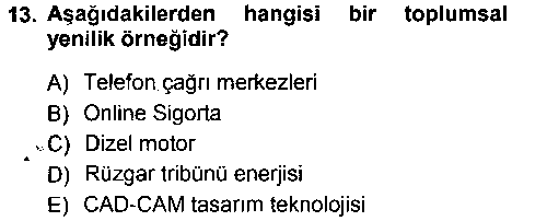 ISY203U Yenilik Yönetimi çıkmış sınav sorusu 3