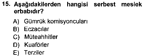 HUK305U Özel Vergi Hukuku 1 çıkmış sınav sorusu 2