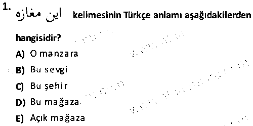 TAR1010 Osmanlı Türkçesi 2 çıkmış sınav sorusu 1