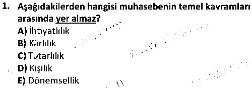 SAG2008 Sağlık Kurumlarında Finansal Yönetim çıkmış sınav sorusu 1
