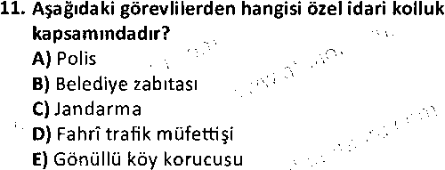 OGK2002 Özel Güvenlik Hukuku çıkmış sınav sorusu 3