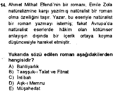EDB203U Tanzimat Dönemi Türk Edebiyatı 1 çıkmış sınav sorusu 3
