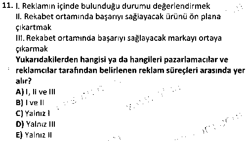 REK2005 Reklam Analizleri çıkmış sınav sorusu 3