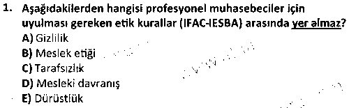 MVU2008 Muhasebe Denetimi çıkmış sınav sorusu 1