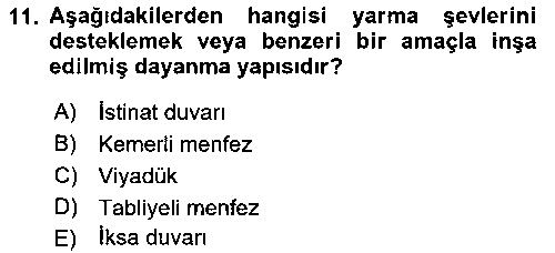 ADY208U Acil Durum ve Afetlerde Ulaştırma Yönetimi ve Uygulamaları çıkmış sınav sorusu 3