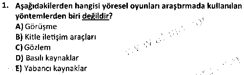CGE1001 Çocuk ve Oyun çıkmış sınav sorusu 1