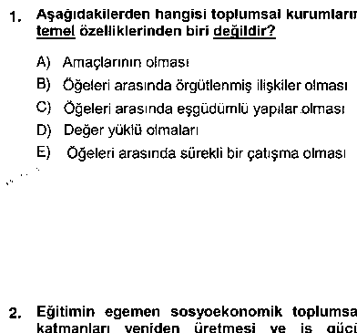 INO106U Okuma Ve Yazma Becerileri 2 çıkmış sınav sorusu 1