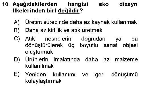 GIT306U Sürdürülebilir Grafik Tasarım çıkmış sınav sorusu 2