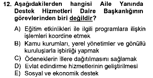 SHZ104U Sosyal Hizmet Kuruluşları çıkmış sınav sorusu 3