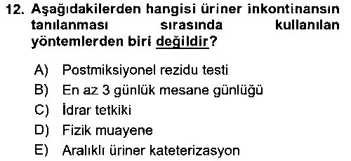 YAB201U Yaşlılarda Görülebilecek Sorunlar Ve Bakım Hizmetleri çıkmış sınav sorusu 3