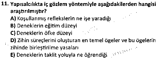 SOS4010 Çağdaş Psikoloji Akımları çıkmış sınav sorusu 3