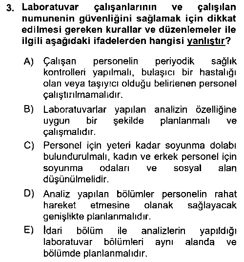 SAK301U Tibbi Cihaz Ve Malzemeler çıkmış sınav sorusu 3