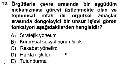 HIT203U Halkla İlişkiler Yönetimi çıkmış sınav sorusu 3