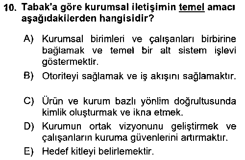 SMY206U Sosyal Medya ve Kurumsal İletişim çıkmış sınav sorusu 2
