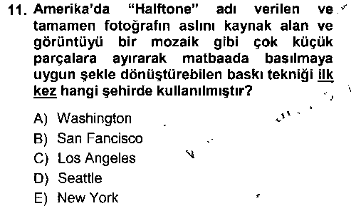 FOT211U Basın Fotoğrafçılığı çıkmış sınav sorusu 3