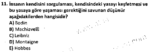 SOS3005 İnsan ve Toplum Felsefesi çıkmış sınav sorusu 3