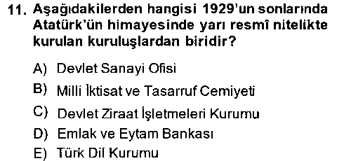 TAR304U Türkiye Cumhuriyeti İktisat Tarihi çıkmış sınav sorusu 3