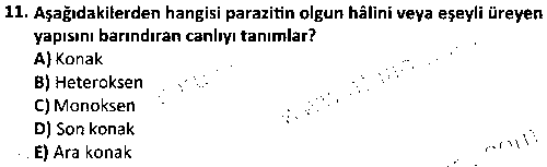 LAB2010 Gıda Güvenliğinin Temel Prensipleri çıkmış sınav sorusu 3