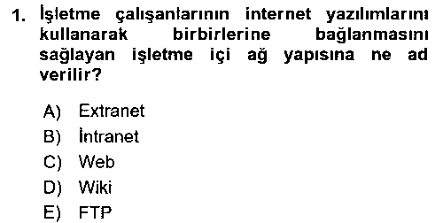 IKY203U E-İş Süreçleri çıkmış sınav sorusu 1
