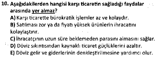 DT2007 Dış Ticaret Finansmanı çıkmış sınav sorusu 2