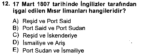 TAR212U Osmanlı Tarihi (1789-1876) çıkmış sınav sorusu 3
