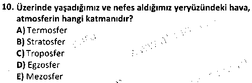 ADY2010 Doğal Afetler ve Afet Yönetimi çıkmış sınav sorusu 2