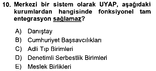 ADL205U Mesleki Bilgisayar Ve Uyap çıkmış sınav sorusu 2