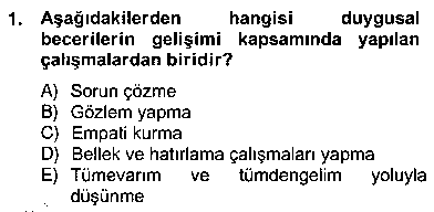 OKO402U İlköğretime Hazırlık Ve İlköğretim Programları çıkmış sınav sorusu 1