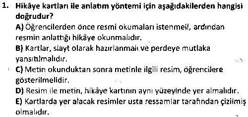 CGE2006 Çocuk Edebiyatı ve Medya çıkmış sınav sorusu 1