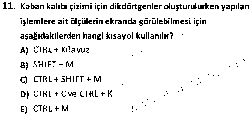 TMT3006 Bilgisayar Destekli Kalıp Hazırlama 2 çıkmış sınav sorusu 3