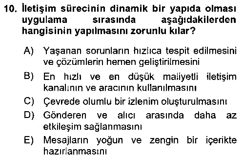 ISL118U İşletme İletişimi çıkmış sınav sorusu 2