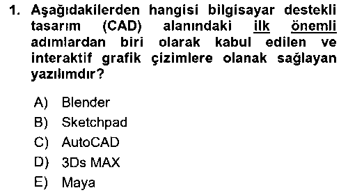 GIT402U 3B Tasarım ve Modelleme çıkmış sınav sorusu 1